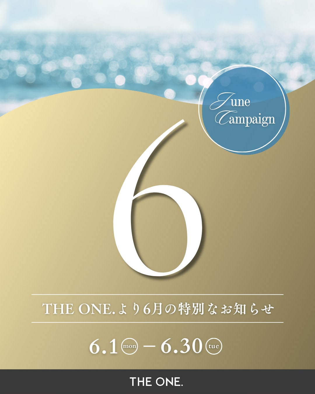 THE ONE.より6月の特別ばお知らせ